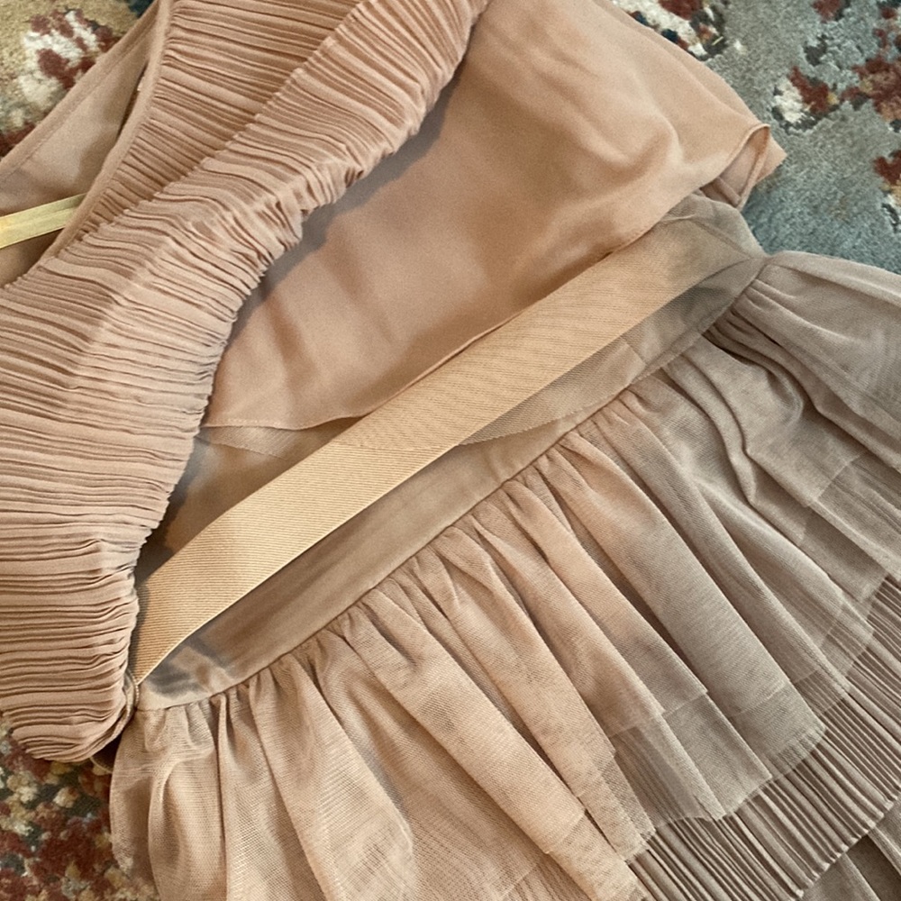 Bcbgmaxazria Taupe Ruffle One-Shoulder Mini - Picture 8 of 10